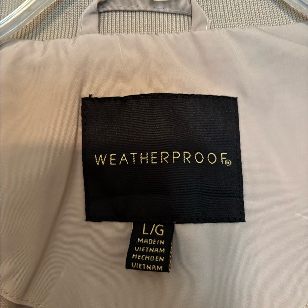 WEATHERPROOF Tan Zip Front Jacket Size Large - Picture 10 of 10